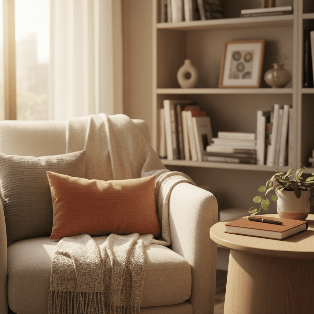 Warm therapeutic workspace